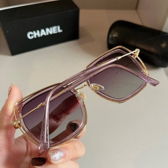 Alluring Chanel Lavender Ombré Sunglasses - Picture 6 of 8